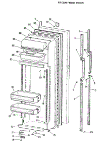02 - Fresh Food Door parts for Ge Refrigerator TFX27EHE from AppliancePartsPros.com