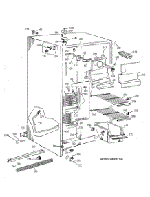 02 - Freezer Section parts for Ge Refrigerator TFJ22JAZBWW from AppliancePartsPros.com