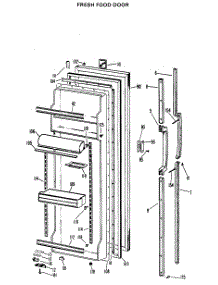 02 - Fresh Food Door parts for Ge Refrigerator TFX24RHE from AppliancePartsPros.com