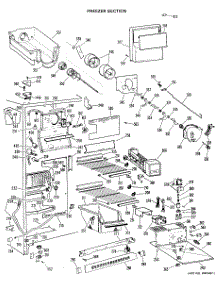 03 - Freezer Section parts for Ge Refrigerator TFX24RHE from AppliancePartsPros.com