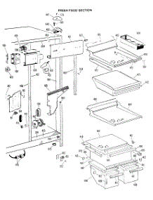 04 - Fresh Food Section parts for Ge Refrigerator TFX24RHE from AppliancePartsPros.com