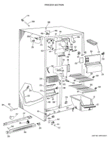 02 - Freezer Section parts for Ge Refrigerator TFX19LHD from AppliancePartsPros.com