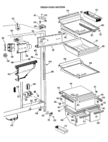 03 - Fresh Food Section parts for Ge Refrigerator TFX24ZJC from AppliancePartsPros.com