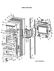 02 - Fresh Food Door parts for Ge Refrigerator TFX27FRAWH from AppliancePartsPros.com