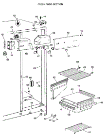 03 - Fresh Food Section parts for Ge Refrigerator TFX19LJF from AppliancePartsPros.com