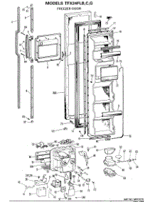 02 - Freezer Door parts for Ge Refrigerator TFX24FLB from AppliancePartsPros.com