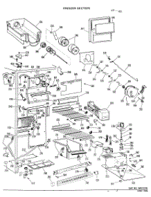 03 - Freezer Section parts for Ge Refrigerator TFX24FLB from AppliancePartsPros.com