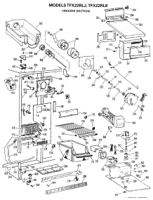 02 - Freezer Section parts for Ge Refrigerator TFX22RLK from AppliancePartsPros.com