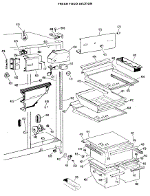 03 - Fresh Food Section parts for Ge Refrigerator TFX22KKC from AppliancePartsPros.com
