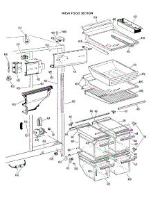 03 - Fresh Food Section parts for Ge Refrigerator TFX22DGB from AppliancePartsPros.com