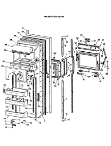 02 - Fresh Food Door parts for Ge Refrigerator TFX27FLL from AppliancePartsPros.com