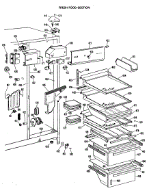 04 - Fresh Food Section parts for Ge Refrigerator TFX27FLL from AppliancePartsPros.com