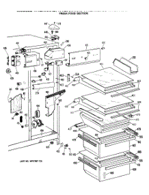 04 - Fresh Food Section parts for Ge Refrigerator TFX27IRBWH from AppliancePartsPros.com