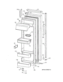 02 - Fresh Food Door parts for Ge Refrigerator TPX24SRYFBS from AppliancePartsPros.com