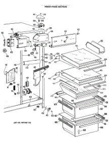 04 - Fresh Food Section parts for Ge Refrigerator TFE24ERAWH from AppliancePartsPros.com