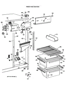03 - Fresh Food Section parts for Ge Refrigerator TFE20PRAWH from AppliancePartsPros.com