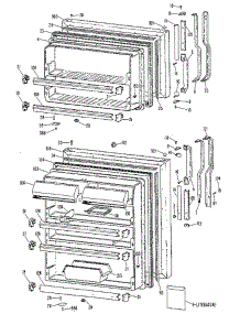 Door parts for Ge Refrigerator TBX24ZLM from AppliancePartsPros.com