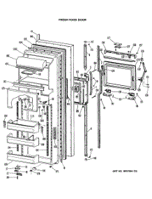 02 - Fresh Food Door parts for Ge Refrigerator TFE24FRAWH from AppliancePartsPros.com