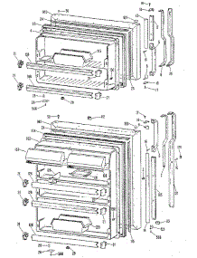 Doors parts for Ge Refrigerator TBX24ZKGR from AppliancePartsPros.com