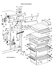04 - Fresh Food Section parts for Ge Refrigerator TFE24FRAWH from AppliancePartsPros.com