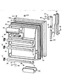 Fresh Food Door parts for Ge Refrigerator TBX21N1XDRAA from AppliancePartsPros.com