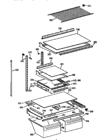 Shelf Assembly parts for Ge Refrigerator TBX21N1XDRAA from AppliancePartsPros.com