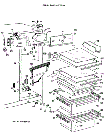 03 - Fresh Food Section parts for Ge Refrigerator TFC22ZRAAD from AppliancePartsPros.com