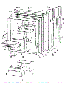 Fresh Food Door parts for Ge Refrigerator TBX25RLG from AppliancePartsPros.com