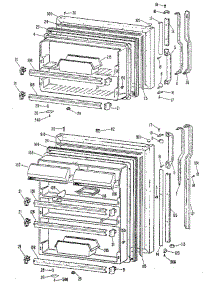 Doors parts for Ge Refrigerator TBX24ZKER from AppliancePartsPros.com