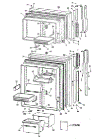 Doors parts for Ge Refrigerator TBX25ZMR from AppliancePartsPros.com