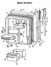 Fresh Food Door parts for Ge Refrigerator TBX25RLEL from AppliancePartsPros.com