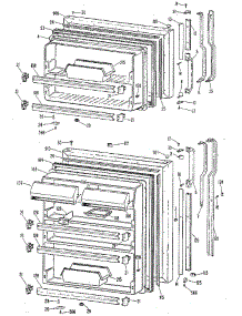 Doors parts for Ge Refrigerator TBX24ZKFR from AppliancePartsPros.com