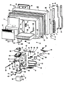 Freezer Door parts for Ge Refrigerator TBX25RKB from AppliancePartsPros.com