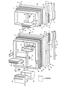 Doors parts for Ge Refrigerator TBX25ZNR from AppliancePartsPros.com