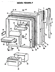 Fresh Food Door parts for Ge Refrigerator TBX25RLFR from AppliancePartsPros.com