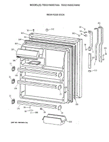 02 - Fresh Food Door parts for Ge Refrigerator TBX21NIXERWW from AppliancePartsPros.com