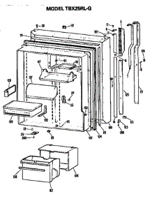 Fresh Food Door parts for Ge Refrigerator TBX25RLGR from AppliancePartsPros.com