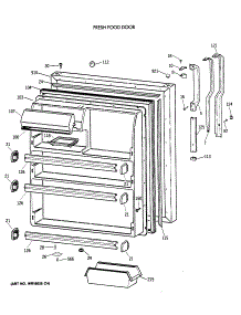 02 - Fresh Food Door parts for Ge Refrigerator TBX21NIXDRAA from AppliancePartsPros.com