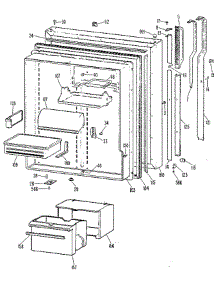 Fresh Food Door parts for Ge Refrigerator TBX25RLB from AppliancePartsPros.com