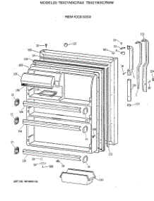 02 - Fresh Food Door parts for Ge Refrigerator TBX21NIXCRWW from AppliancePartsPros.com