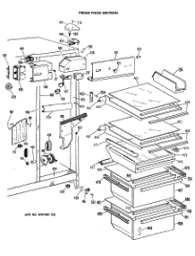 04 - Fresh Food Section parts for Ge Refrigerator TFE24RRAWH from AppliancePartsPros.com