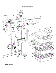 03 - Fresh Food Section parts for Ge Refrigerator TFE20RRAWH from AppliancePartsPros.com