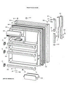 02 - Fresh Food Door parts for Ge Refrigerator TBX21NIXBRWW from AppliancePartsPros.com