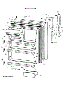 02 - Fresh Food Door parts for Ge Refrigerator TBX21NIXARWW from AppliancePartsPros.com