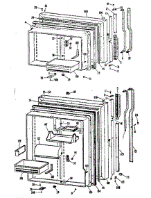 Doors parts for Ge Refrigerator TBX25ZKB from AppliancePartsPros.com