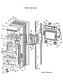 02 - Fresh Food Door parts for Ge Refrigerator TFE27FRAAD from AppliancePartsPros.com