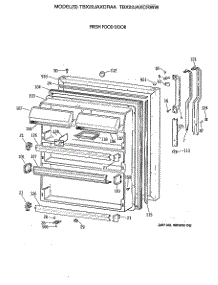 02 - Fresh Food Door parts for Ge Refrigerator TBX22JAXCRWW from AppliancePartsPros.com
