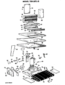 Unit parts for Ge Refrigerator TBX20TJB from AppliancePartsPros.com