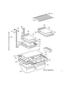 04 - Shelf Parts parts for Ge Refrigerator TBX22JIXFRWW from AppliancePartsPros.com