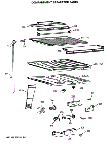 05 - Compartment Separator Parts parts for Ge Refrigerator TBX24JASKRWH from AppliancePartsPros.com